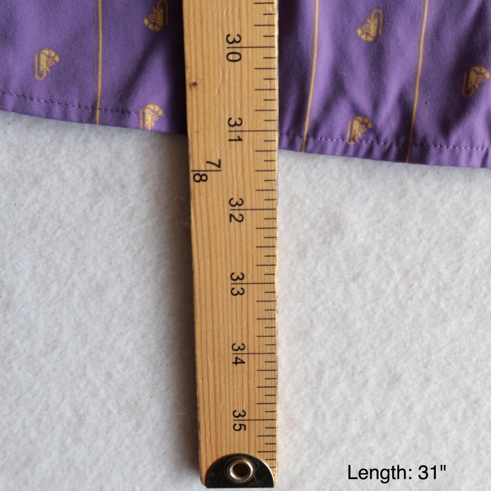 Poncho Mens XL Regular Fit Purple Short Sleeve Snap The Hoodoo Crawfish Shirt - Picture 5 of 11
